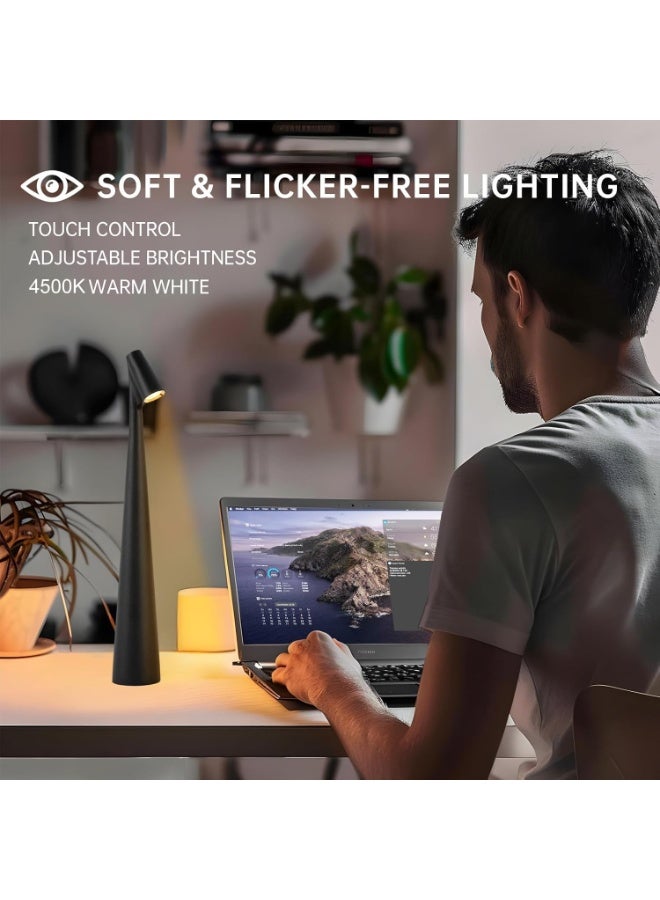  CCYY أبجورة ومصباح طاولة لاسلكي LED - اضاءة مكتب مودرن مع لمبة نوم، اباجورة شحن بلمسة واحدة، طقم أبجورات غرف نوم و لمبات ليد للديكور، اباجوره و اضاءه طاوله احترافية - Image 5